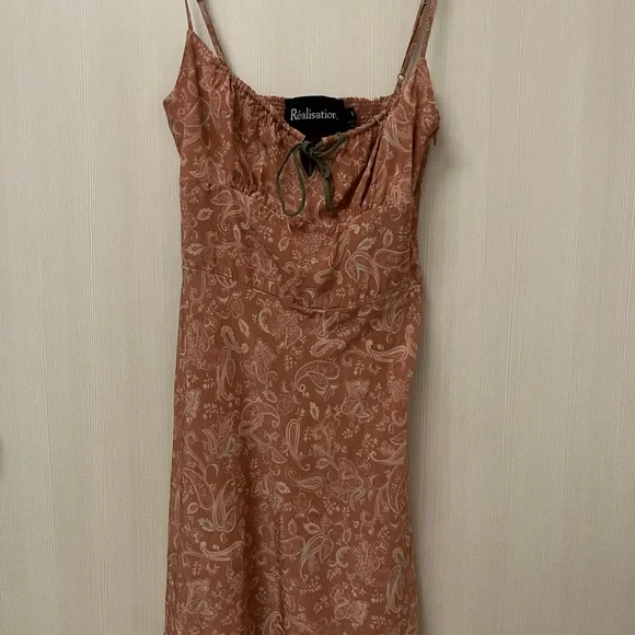 Realisation Par Dresses | Realisation Par Paisley Mini Dress In Brown | Color: Brown | Size: Xs | Daniellevale393's Closet